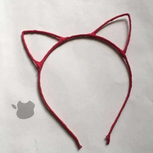 17basics Accessories - Cat Ears Hair Holder Metal Headband Pink Cat Ears